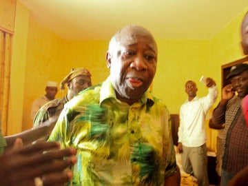 Gbagbo durante su comparecencia