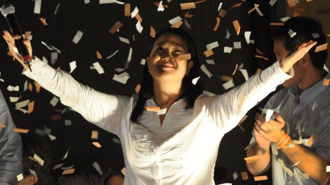 La candidata presidencial peruana Keiko Fujimori