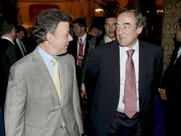 Santos con el presidente de la CEOE