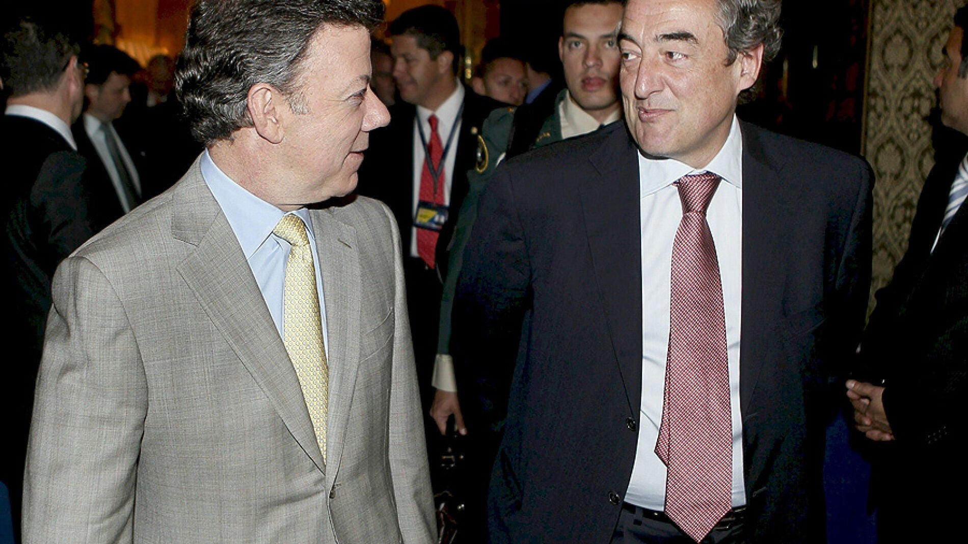Santos con el presidente de la CEOE