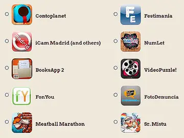 Las 10 APPs finalistas de AppCircus Madrid. Las 10 APPs finalistas de AppCircus Madrid.