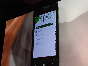 Vista de Spotify en Windows Phone. Vista de Spotify en Windows Phone.