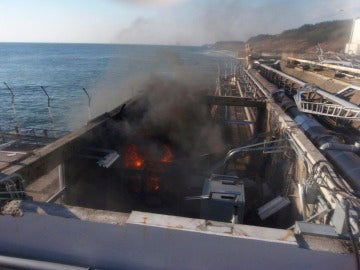 Un incendio en las instalaciones de la central nuclear de Fukushima