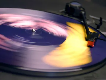 Imagen de un disco de vinilo. Imagen de un disco de vinilo.