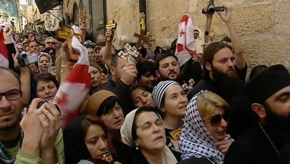 Turistas en Jerusalén