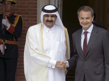 El emir de Qatar y el presidente Zapatero El emir de Qatar y el presidente Zapatero