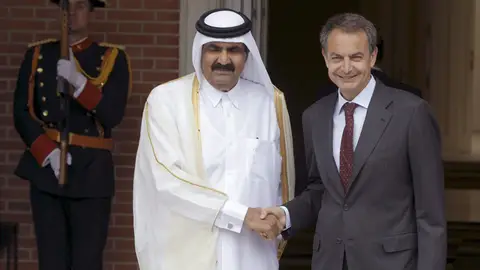 El emir de Qatar y el presidente Zapatero El emir de Qatar y el presidente Zapatero