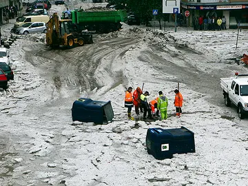 Fuerte granizada en Lisboa Fuerte granizada en Lisboa