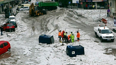  Una fuerte granizada paraliza Lisboa