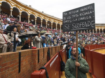 La lluvia obliga a suspender la corrida de rejones en La Maestranza