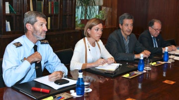 El jefe de Estado Mayor de la Defensa, José Julio Rodríguez y la ministra de Defensa, Carme Chacón