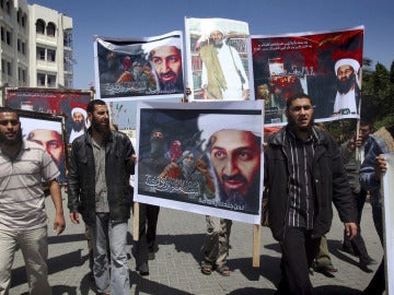 Manifestación de apoyo a Bin Laden