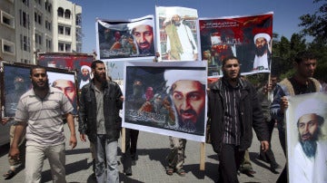 Manifestación de apoyo a Bin Laden