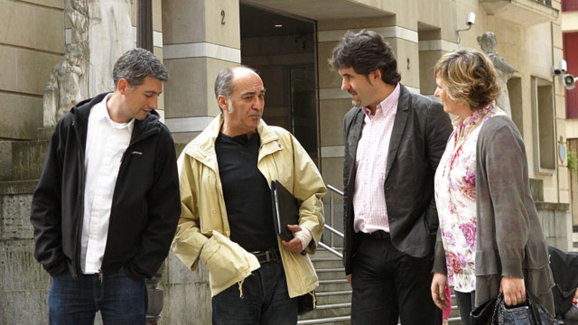 Los miembros de Bildu Oskar Matute, Mart&iacute;n Garitano, Pello Urizar e Ikerne Badiola