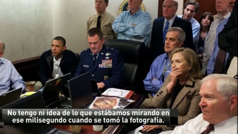Hillary Clinton en la sala de situación