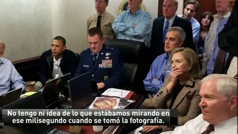 Hillary Clinton en la sala de situación Hillary Clinton en la sala de situación