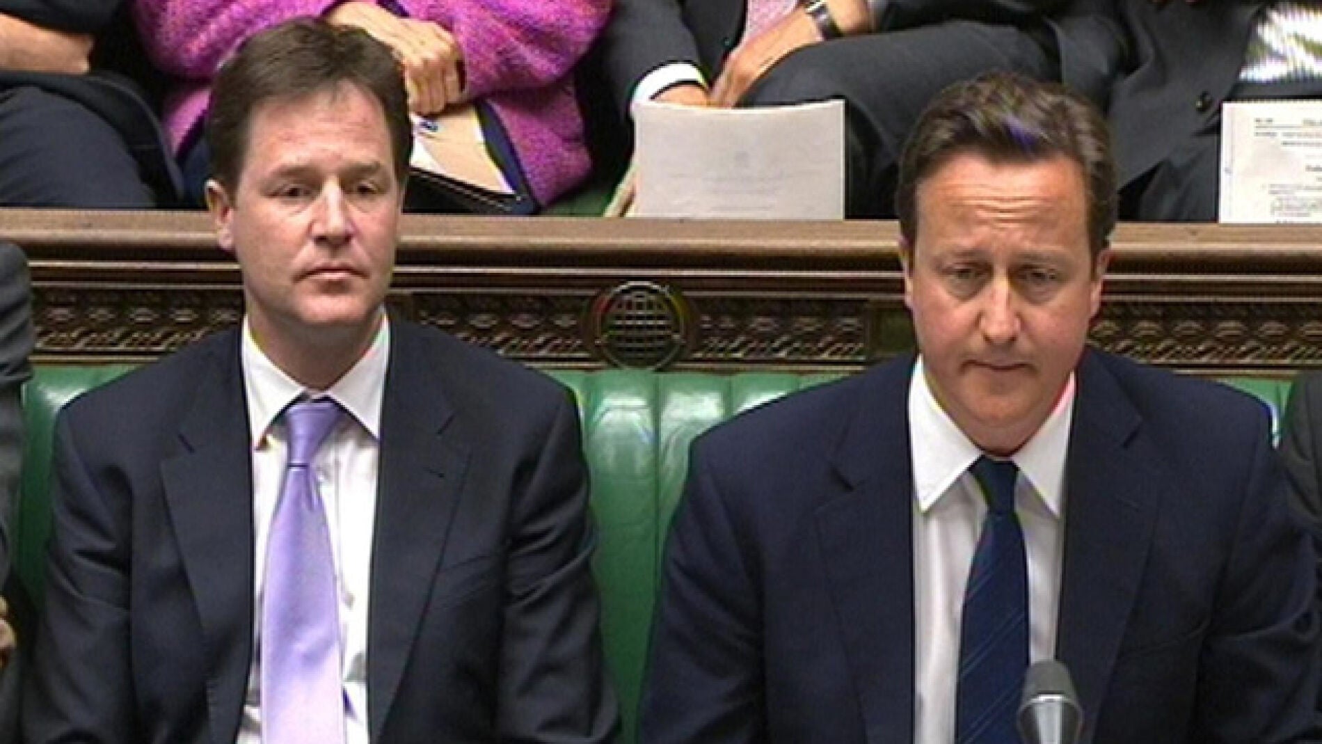 Nick Clegg y David Cameron