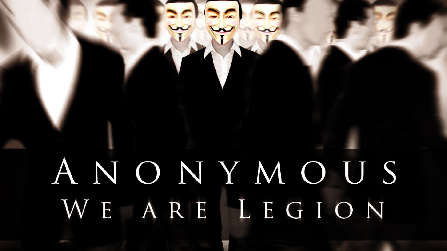 Cartel del grupo Anonymous con uno de sus lemas.