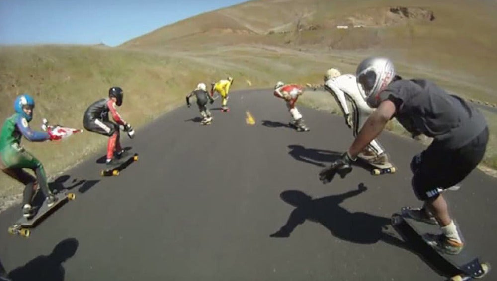 Skaters en una carretera de Washington