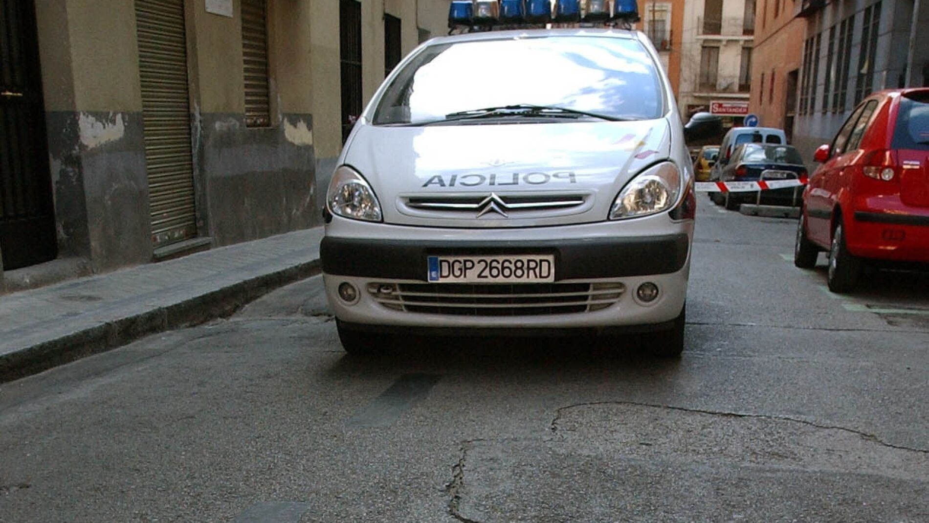 Coche de polic&iacute;a en Madrid