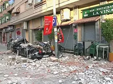 Estado en el que quedaron las calles lorquinas Estado en el que quedaron las calles lorquinas