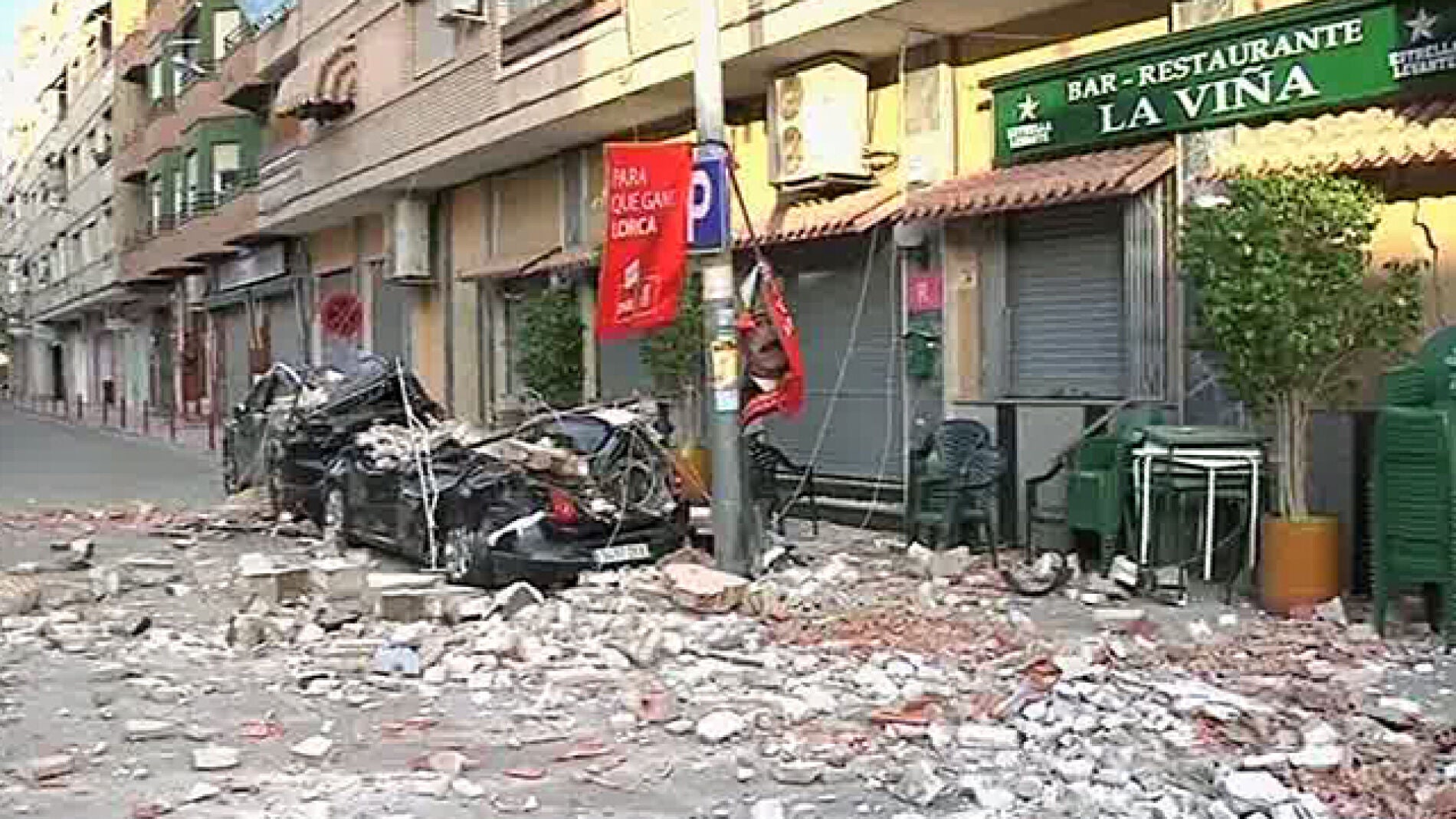 Estado en el que quedaron las calles lorquinas