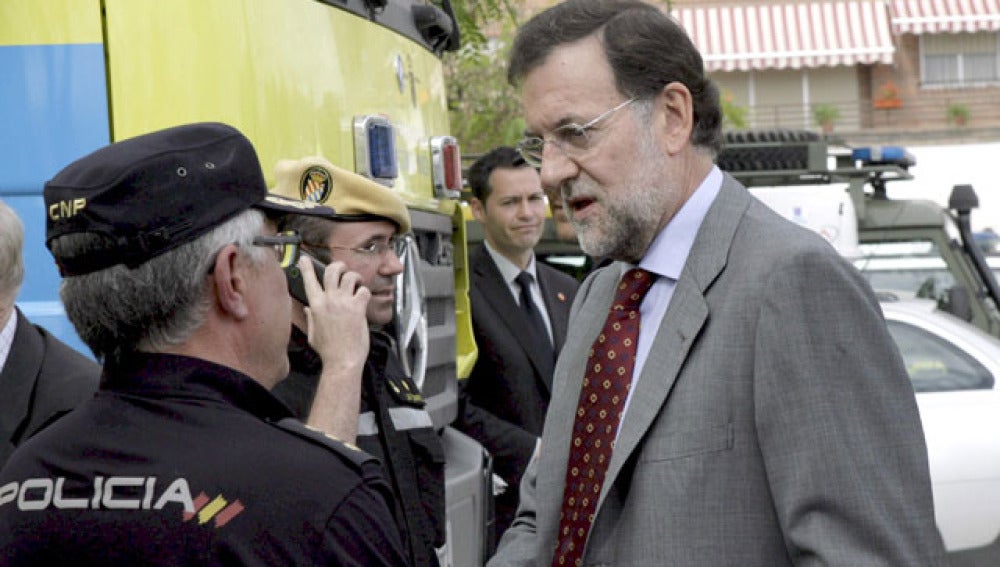 Mariano Rajoy en su visita a Murcia