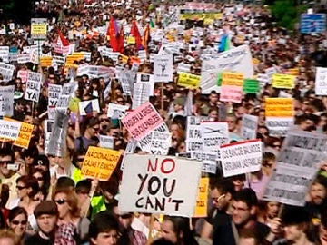 Protestas en Madrid el 15-M