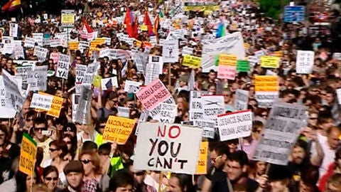 Protestas en Madrid el 15-M