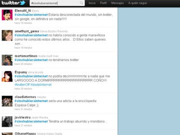 Twitter, con el hastag #sinohubierainternet Twitter, con el hastag #sinohubierainternet