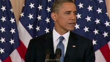 Barack Obama, durante su discurso