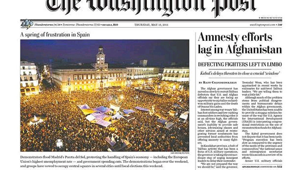 El movimiento del 15-M en 'The Washington Post'