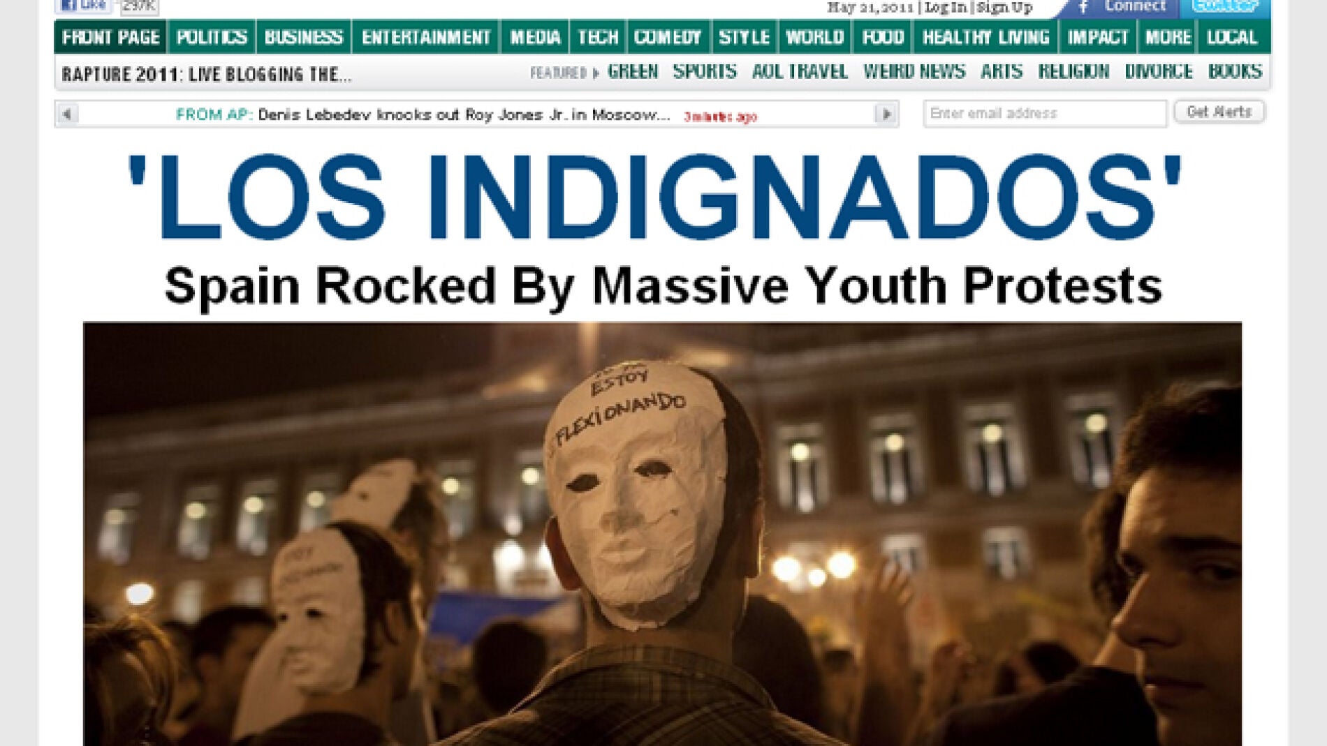 Portada del Huffington Post