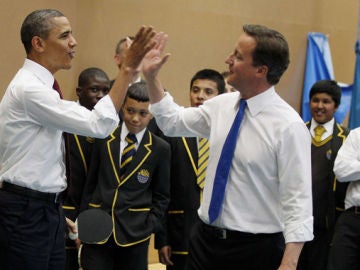 Obama y Cameron en Inglaterra