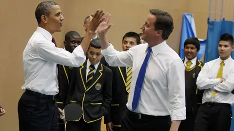 Obama y Cameron en Inglaterra Obama y Cameron en Inglaterra