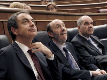Zapatero, Rubalcaba y Chaves