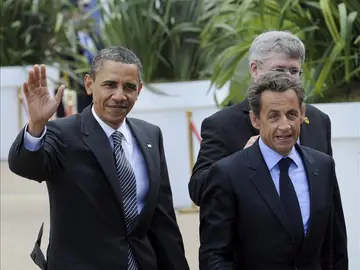 Barack Obama y Nicolas Sarkozy Barack Obama y Nicolas Sarkozy