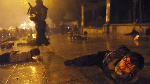 Brutal represi&oacute;n policial en Georgia