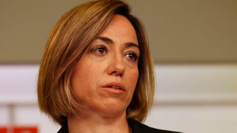 Chac&oacute;n durante la rueda de prensa en Ferraz