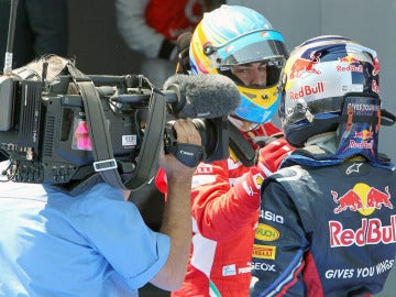 Alonso y Vettel, en el GP de Catalunya
