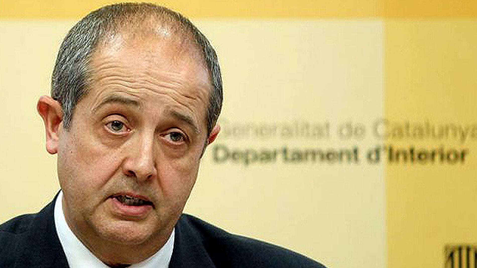 Felip Puig durante su comparecencia en la Generalitat