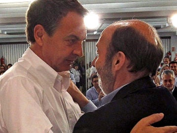 Rubalcaba y Zapatero en el Comité Federal