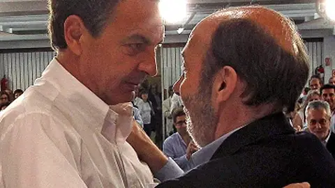 Rubalcaba y Zapatero en el Comité Federal Rubalcaba y Zapatero en el Comité Federal