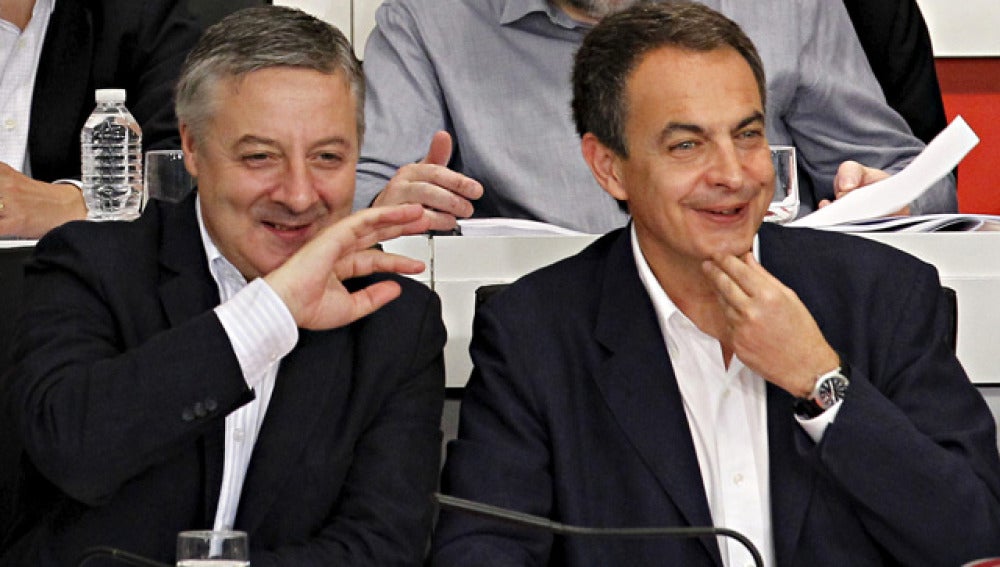 Blanco y Zapatero en el Comité Federal