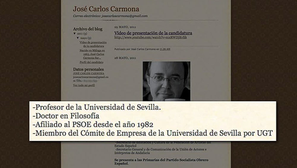 José Carlos Carmona, posible competidor de Rubalcaba