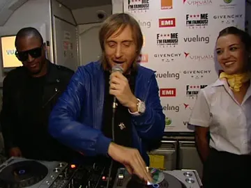 David Guetta, en el avión de Vueling David Guetta, en el avión de Vueling