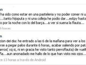 Extracto de la conversación en Facebook