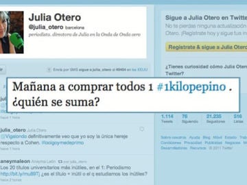 Julia Otero defiende el pepino español en Twitter Julia Otero defiende el pepino español en Twitter