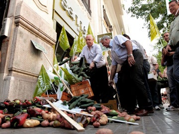 Protestas de los agricultores en Valencia