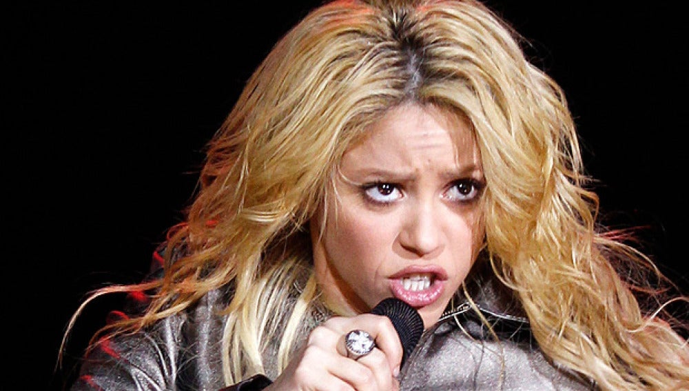 Shakira durante su concierto en Madrid